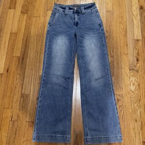 Judy Blue LA Jeans Wide Leg Medium Wash Women Size 5/27 stretchy comfortable